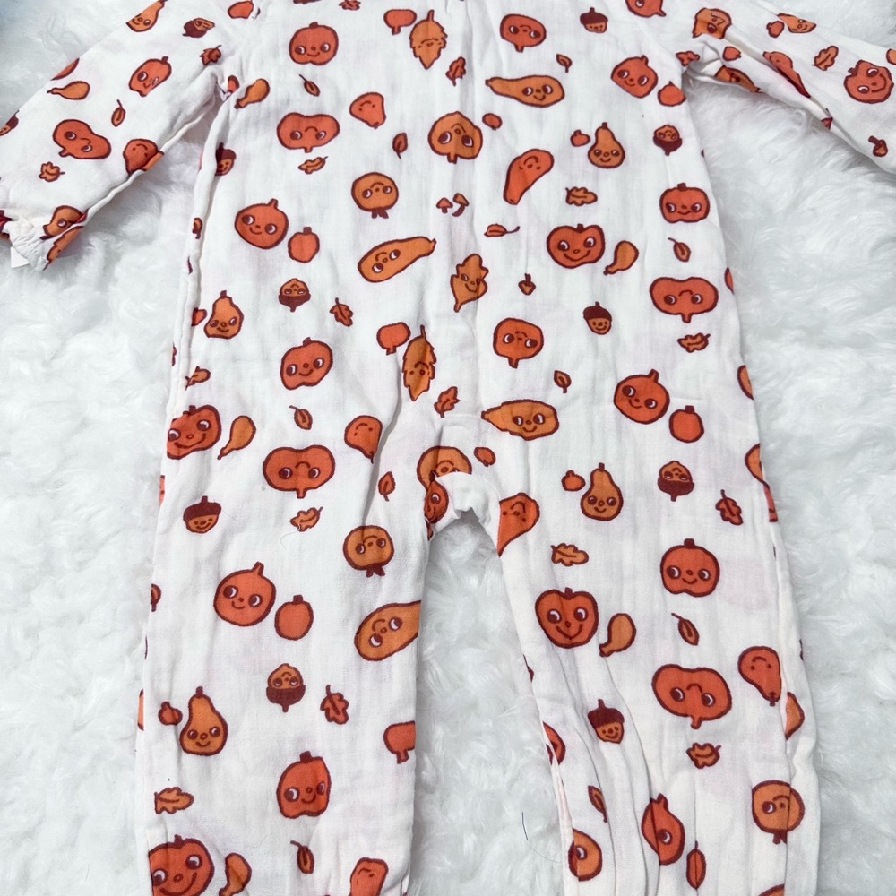 Unisex Baby Fall Pumpkin Romper | Baby Halloween and Fall Outfit